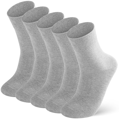Image of FGZ Mens Crew Socks Breathable Cotton Soft Casual Thin Socks for Work,Sport & Everyday Wear,5 Pairs
