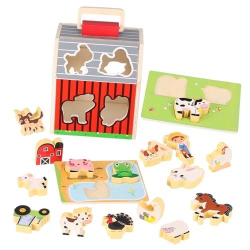 Jouets Montessori en bois ferme pour un cadeau d'anniversaire idéal