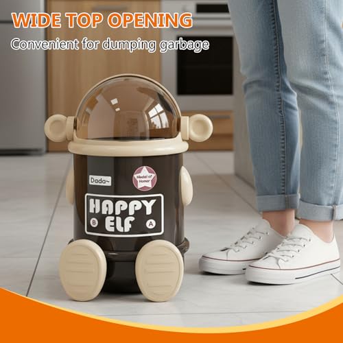 Caneca decorativa para basura diseño robot 37L blanca miniatura 3
