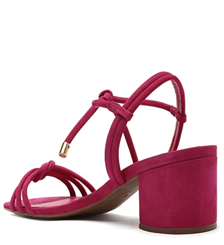 Arezzo Women's Camila Lace Up Strappy Block Heel Sandal, Fancy Pink, Size 9.5 #TOP6