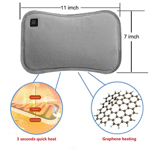 Electric Heated Pad Hand Warmer, Pocket Pouch Design Graphene Heating For Winter Outdoor Camping With 3 Levels Heat Setting,Portable Usb Handwarmer Heater By Honwally(Power Bank Not Included) #TOP5