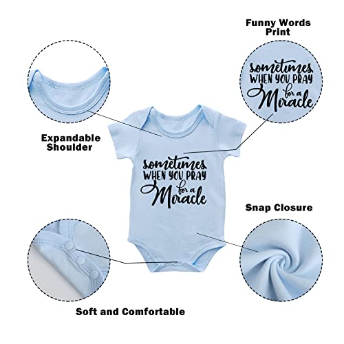 Baby Twins Bodysuits Sometimes When You Pray For A Miracle Unisex Baby Clothes Toddler Outfits Twin Romper3