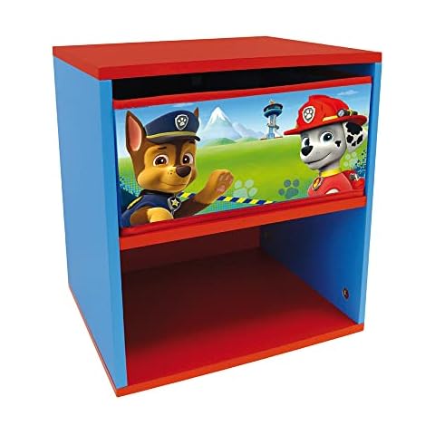 Fun House 712533 PAW Patrol Children's Bedside Table with Drawer MDF Wood/Blue non-woven fabric 33 x 30 x 36 cm Cover