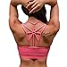 LYZ Women's Padded Sports Bra Criss Cross Back High Impact Strappy Yoga Bra