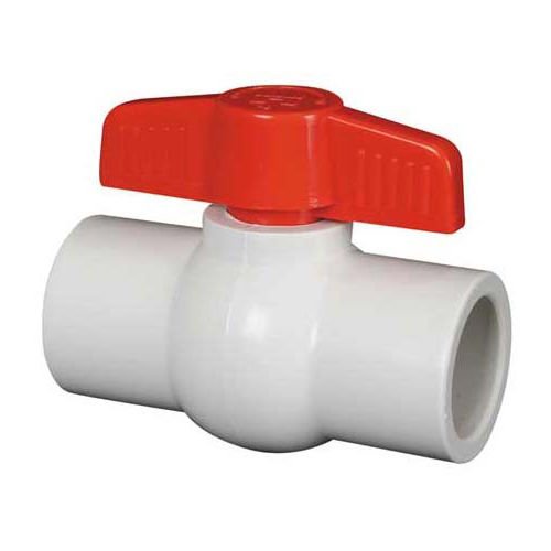 Hayward QVC1015SSEW Series QVC Compact Ball Valve, Socket End, White, 1-1/2
