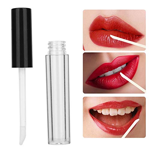 Jadpes Contenant de Bouteille Vide de Tube de Brillant à lèvres, Conteneurs de Tubes de Brillant à lèvres vides Transparents, 10pcs 1.5ml / pc Bouchon Noir Tube de Brillant à lèvres vid - Image 6