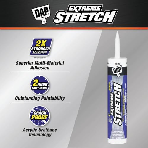 Image of DAP Extreme Stretch Acrylic Urethane Premium Elastomeric Sealant, White, 10.1 Oz (7079818715)