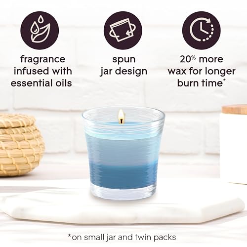 Glade 1-Wick 2in1 Scented Candle Jar, Moonlit Walk & Wandering Stream, Air Freshener Infused with Essential Oils, 4.08 Oz, 3 Count - image 5