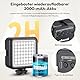 Camera Light, ULANZI VL49 Video Licht mit 2000mAh Akku, LED Videoleuchte 5500K Einstellbar, 3 Cold Shoe für Mikros und Lampen, Dauerlicht für Kamera Foto Schwarz
