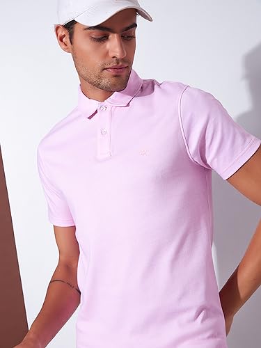 Image of Men's Solid Polo Collar Casual T-Shirt with Pocket | Cotton Polo Collar Half Sleeves Solid T-Shirt | Slim Fit Polos