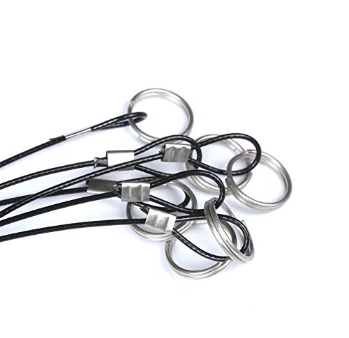 image for Mxeol Marine Stainless Steel Lanyard Cable Tether Safety Wire Black fo