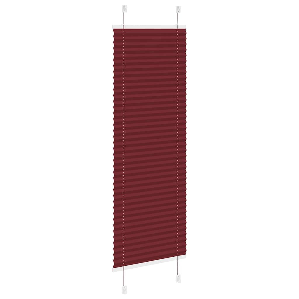 Plissee Bordeauxrot 50x150 cm aus Polyester, blickdichtes Sichtschutz Sonnenschutz Jalousie Rollo mit Klemmfix ohne Bohren, für Fenster und Büro, Blendschutz und Hitzeschutz