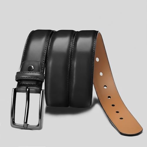 Image of WildHorn Men's Genuine Leather Pin Buckle Belt | Leather Belt for Men | Formal & Casual Wear | Stylish and Durable with Adjustable fit up to 48 inch