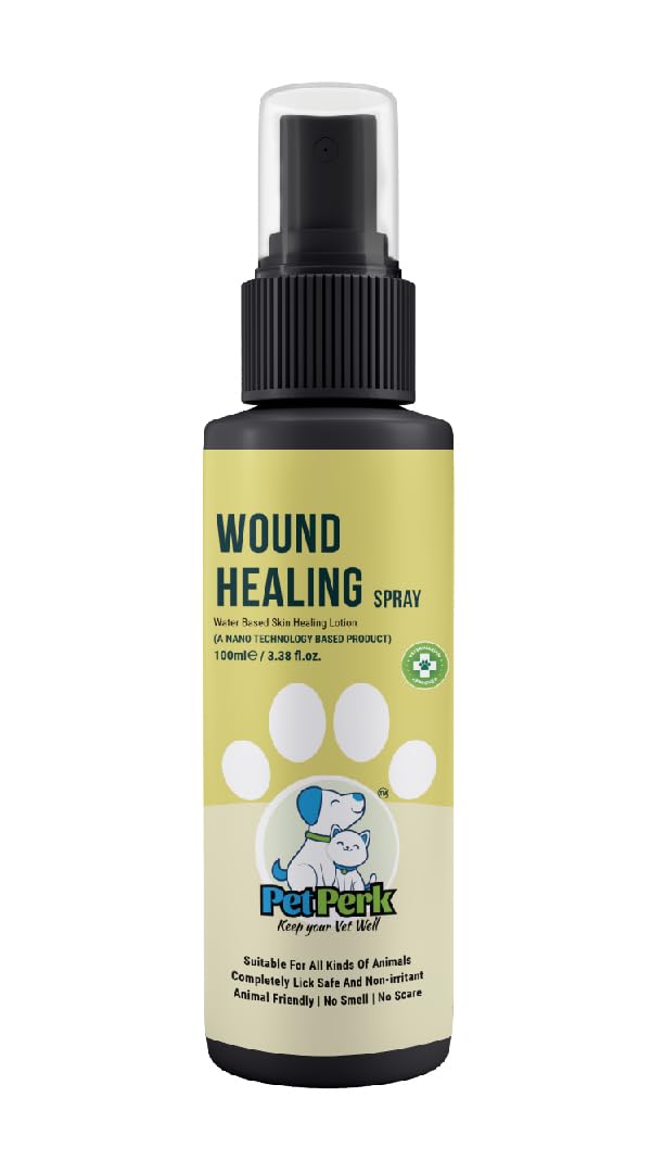 Wound Healing Spray for Dogs by Prine Nanotech Advanced Nanotechnology Based Formulation for All Kinds of Wounds Effective Results Within A Week Dogs 100 Ml