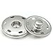 55 Sets Sew-on Snap Buttons Metal Snap Fastener Durable Press Studs Buttons for Sewing Clothing, 4 Sizes (Silver)