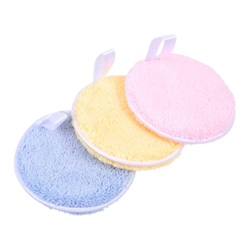 VICASKY Makeup 3 Pack of Face and Eye Cleansing Pads Comfortable Cosmetics Puff Convenient for Makeup Removal Simple Small Cosmetics