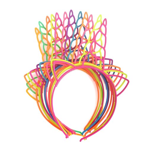 12 Stück Einhorn Horn Haarreif Einhorn Stirnband Horn Haarreif Haarband für Ostern Geburtstag Birthday Party Karneval Head Accessoires Party Dekoration