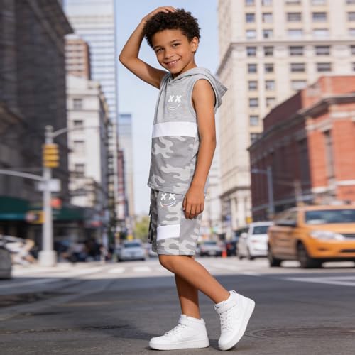 Image of Boys Clothes 2 Piece Size 6-13Y Short Sleeve T-Shirt & Shorts Set Casual Kids Boys Spring Summer Outfits