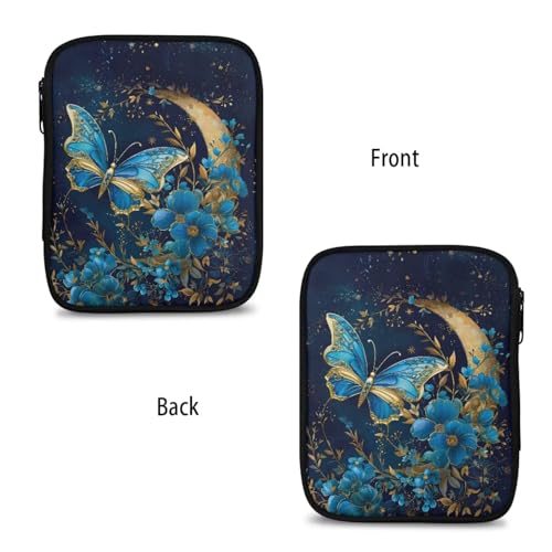 Image of Moon Butterfly Crochet Hook Case - Portable Storage With Web Pockets for Knitting Needles and Supplies