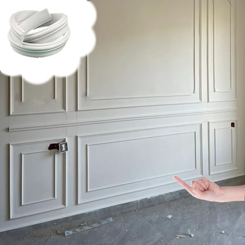 Kit de moldura de pared 3D personalizable y cortable de 10 metros 2