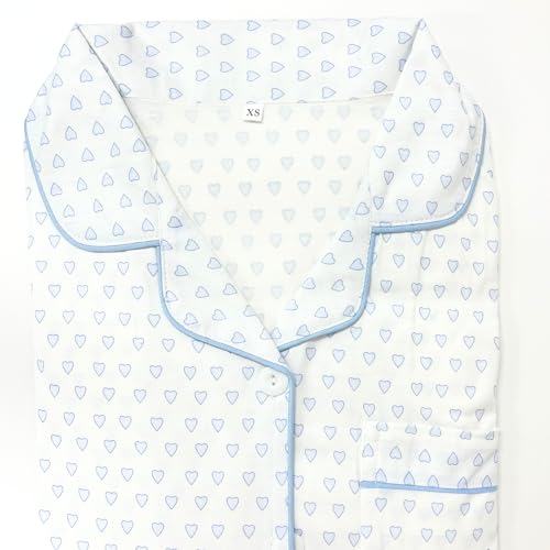 Image of Ammiko Womens Pajamas Set Y2k Loungewear Pajama Button Down Top and Shorts Monkey Beach Short Sleeve Sleepwear Preppy