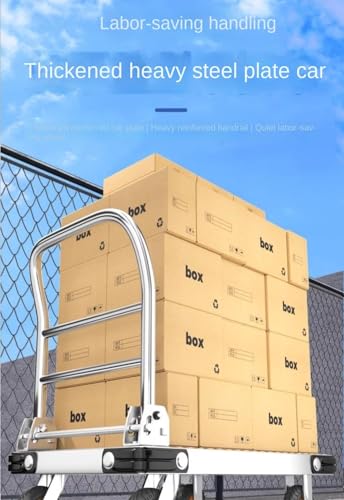 Carretilla plegable con plataforma y ruedas resistente miniatura 3