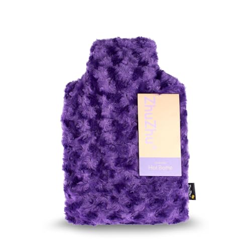 Zhu Zhu Plush Hot Bottle Body Warmer - Microwavable Wheat Bag - Microwave Heat Pad with Lavender (Purple)