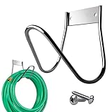 Schlauchhaken für Wand, Gartenschlauchhalter, Wandmontage, Edelstahl-Schlauchhaken für Wand, Schlauch-Halter, strapazierfähig, rostfrei, Gartenschlauchhalterung für Wasserschlauch, Verlängerungskabel