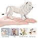 THINKBAY 6PCS White Lion Toys Figurines Pride, African Jungle Animals Lion Family, Realistic Zoo Animal Toys, Preschool Toy Birthday Gift Cake Toppers for Kids Boys Girls