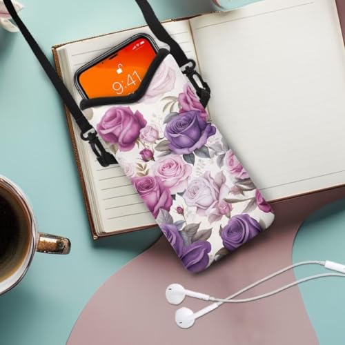 Jeiento Neoprene Phone Sleeve Pouch Case Bag for Women Small Crossbody Bags Cell Phone Case with Crossbody Strap/Neck Lanyard2