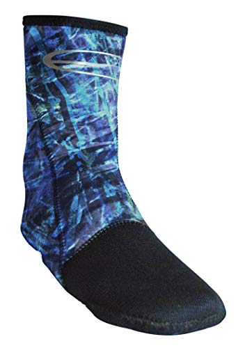Epsealon Fusion PowerTex Socks/Dive Booties, 3mm Spearfishing Freediving Diving Socks for Men or Women (Blue Fusion, Small)