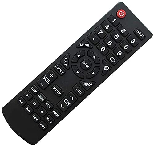 General Replacement Remote Control Fit for NS-LTDVD26-09 NS-LTDVD32-09 NS-LDVD19Q-10A NS-LDVD26Q-10A NS-LDVD32Q-10A NS-LTDVD19-09 NS-19LD120A13 DX-24LD230A12 DX-50D510NA15 for Insignia TV