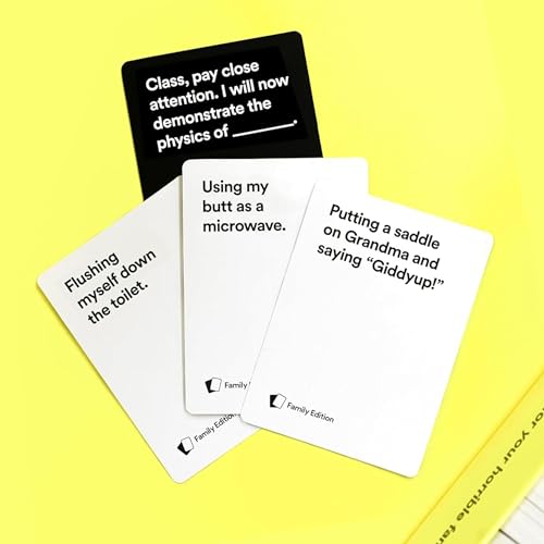 Image of Tickles Cards Against Humanity Family Edition Card Game | Fun Family Game Night, Birthday Party & Travel Game for Kids & Adults (Ages: 8+ Years, Players: 8+)