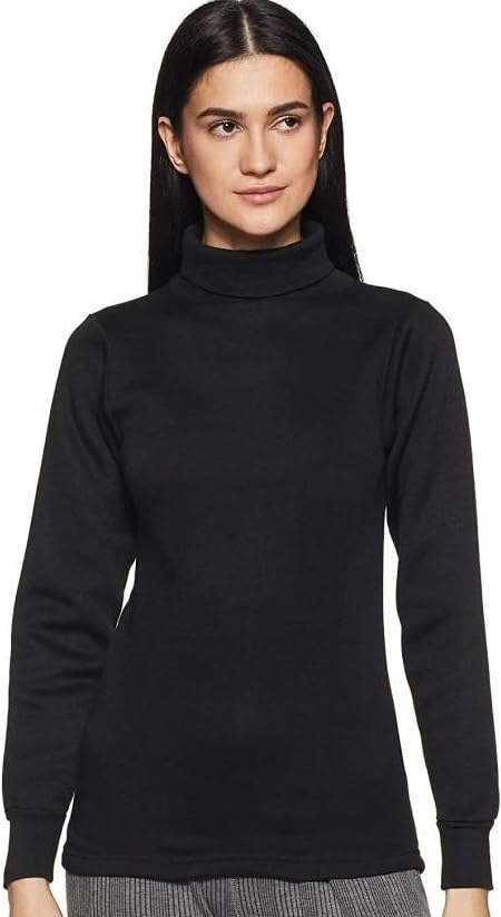 HIGH Neck Women Thermal Inner WEAR Cotton Blend Multilayered Fabric-image-21