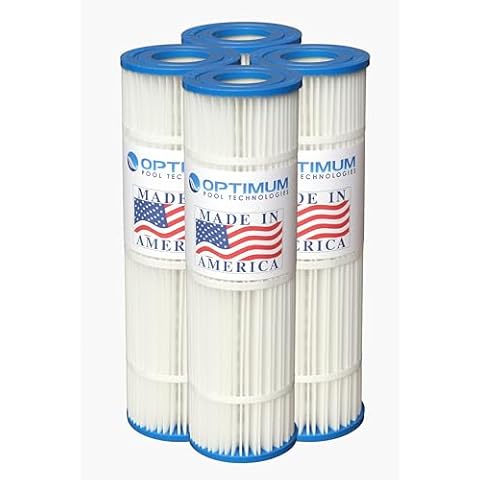 Optimum Pool Technologies® Pool Filter 4 Pack Compatible Replacement for Pentair® Quad DE 60 Filter 178654, Unicel C-6960, Filbur FC-1961, FC-6480 Filter Cartridges - 4 Pack Cover