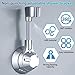 YERTAA Suction Shower Head Holder (Black), 120-Degree Adjustable Rotation, Silver-Plated Surface, Stainless Steel Frame, Suitable for Smooth Surfaces