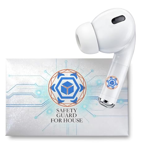 EMF Blocker for Headphones Lab Tested EMF Shield Sticker for AirPods Wireless Earbuds (5mm-8mm Size Fit) Reduce Electromagnetic Wave from Cell Phone & Devices Made in USA (White 1 Pair)