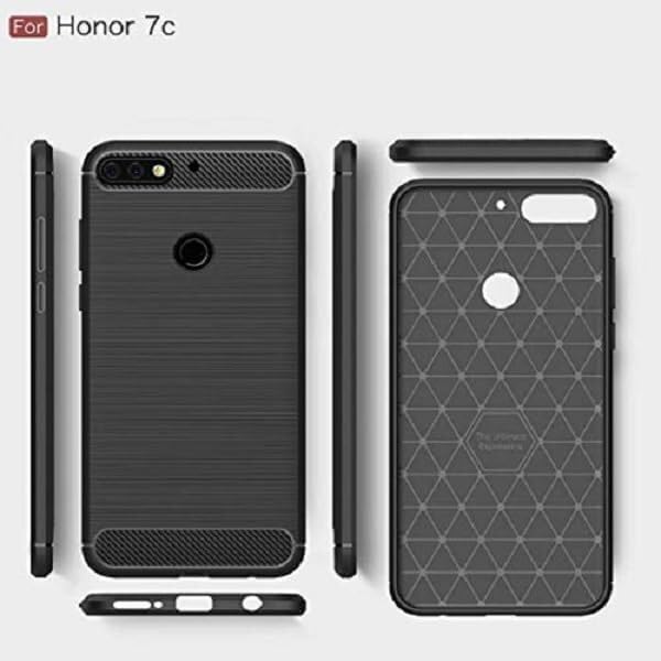 Image of Hybrid Carbon Fiber Back Case for Huawei Y7 2018,Y7 Prime 2018 (Black)