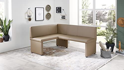 generisch Eckbank Taina Esszimmerbank Sitzbank Küchen-Bank (128x168, Nougat REB)