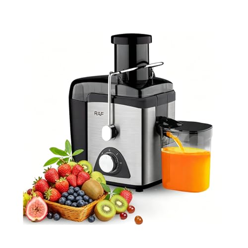 Extracteur De Jus,800W Centrifugeuse Extracteur Jus,Extracteur De Jus De Fruits Et Légumes,2 Vitesse En Acier Inox,Large Bouche,Séparateur De Mousse,Pichet...