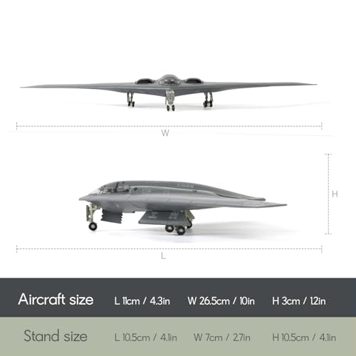 SEBUNAS 1/200 Scale B-2A Spirit Fighter Model Stealth Bomber Aircraft Models B-2 Bomber Military Metal Diecast Airplane Model Kit for Adult Collection or Gift