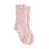 Pink Fuzzy Women's One Size Polyester Blend Crew Style Gift Boxed Giving Socks