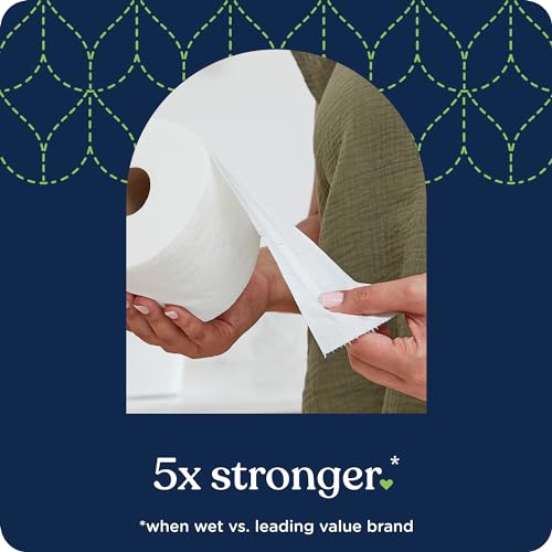 Quilted Northern Ultra Soft & Strong Toilet Paper, 8 Super Mega Rolls = 48 Regular Rolls, 5X Stronger*, Premium Soft Toilet Tissue