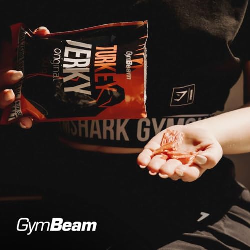 GymBeam Turkey Jerky – Proteinreicher Trockenfleisch-Snack aus 100% Putenfleisch, exzellenter Geschmack, minimales Fett, keine Kohlenhydrate, unterstützt den Muskelaufbau (50 g (1er pack))