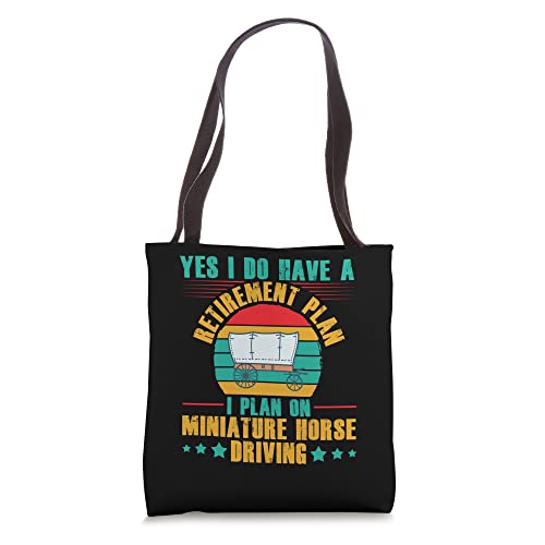 Miniature Horse Driving Cart Saddle Wagon Mini Horse Tote Bag