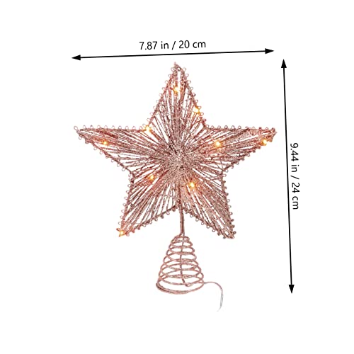Ciieeo 2 Peças Pentagrama Árvore Topo Estrela Presente De Natal Projetor Ao Ar Livre Decoração De Ár