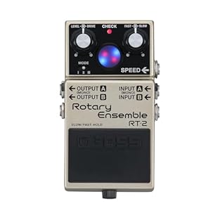Authentic rotary speaker sounds and behaviors condensed into a space-saving BOSS compact pedal Three versatile modes include a vintage rotary sound and two modified tones with enhanced spatial effects Virtual rotor display with lights that indicate t...
