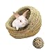 kathson Woven Pet hay Bed for Hamsters, Guinea-Pigs, Rabbits and Cats (1ball+Bed)