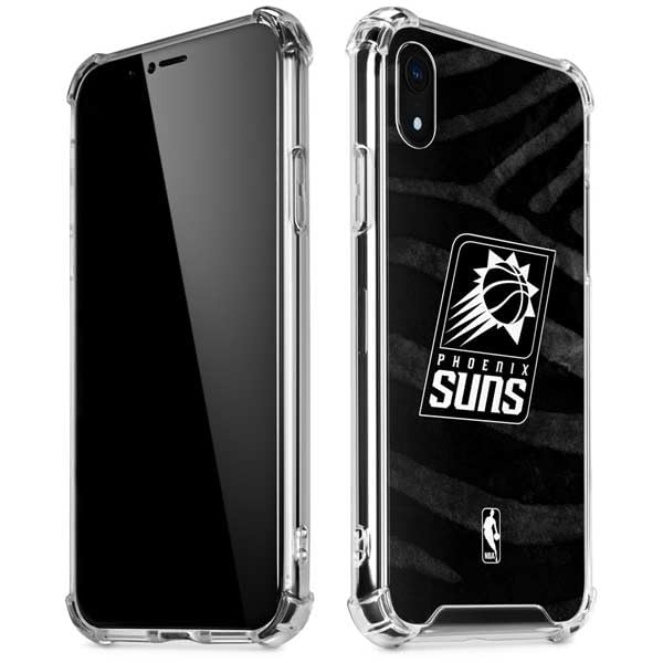 Skinit Clear Phone Case Compatible with iPhone XR - Officially Licensed NBA Phoenix Suns Black Animal Print Design