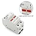 Baomain Cylindrical Fuse Holder RT18-32(X) 10mm X 38mm Fuse Base 2 Poles DIN Rail Mount with 10 PCS of RO15 Fuse (1 Amp) CE Listed